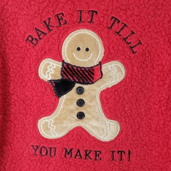 SECRET TREASURE Women's Satiny Soft Plush Holiday Sweater - Picture 5 of 7